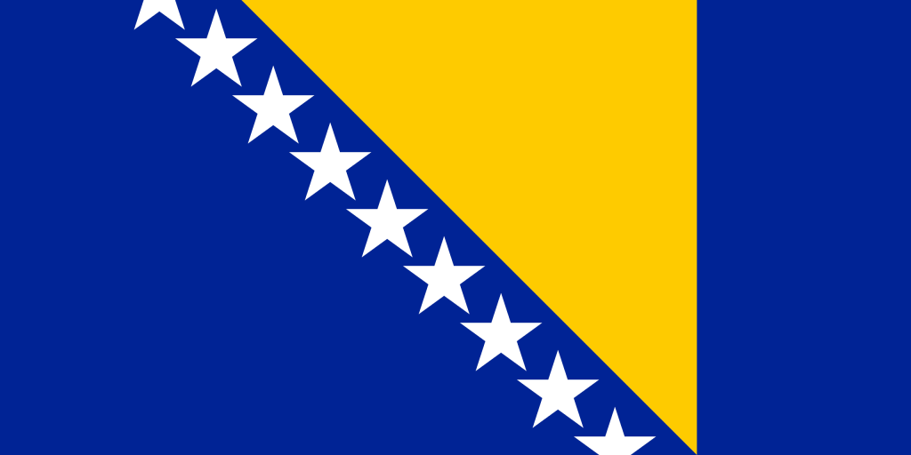 Laenderflagge Bosnien und Herzegowina ba